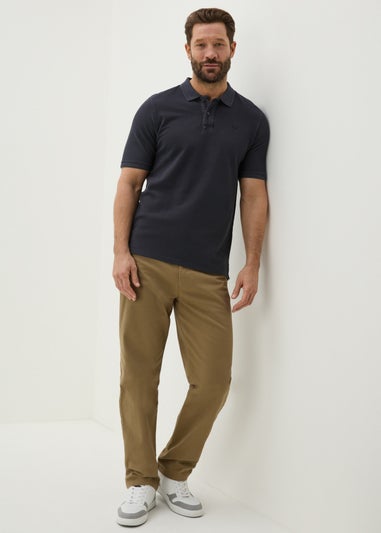 Lincoln Charcoal Washed Polo Shirt