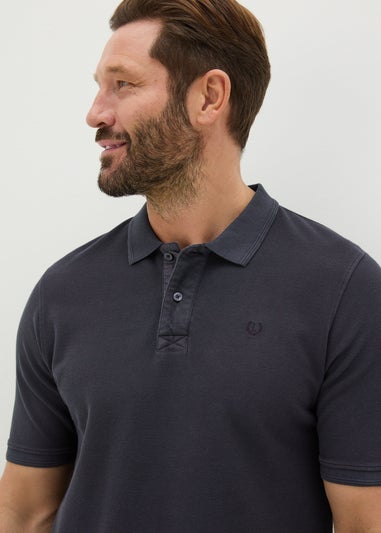 Lincoln Charcoal Washed Polo Shirt