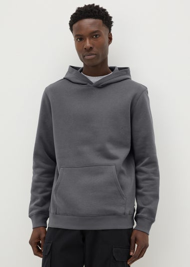 Dark Grey Pull On Hoodie