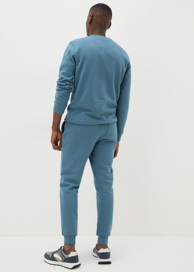 Blue Slim Fit Jogging Bottoms