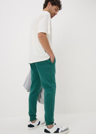Green Slim Cuff Jogging Bottoms