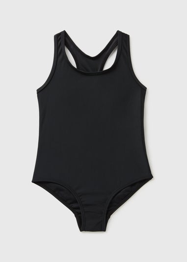 Girls Black Swimsuit (4-12yrs)