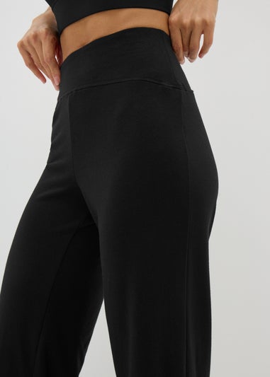 Souluxe Black Bootleg Jogging Bottoms