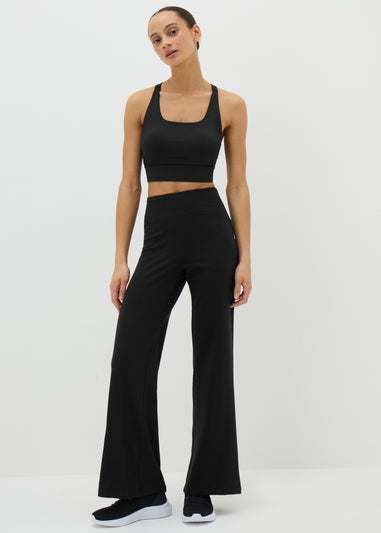 Souluxe Black Bootleg Jogging Bottoms