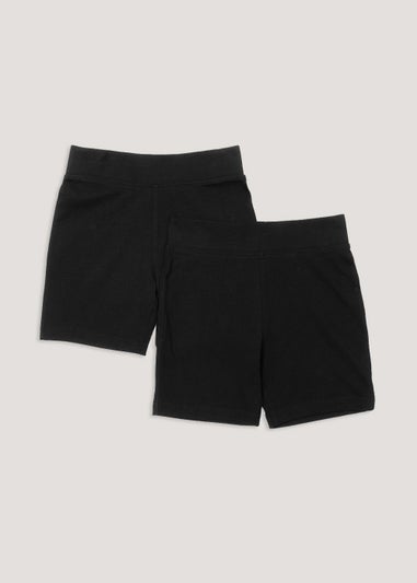 Boys 2 Pack Black Classic Fit Shorts (4-12yrs)