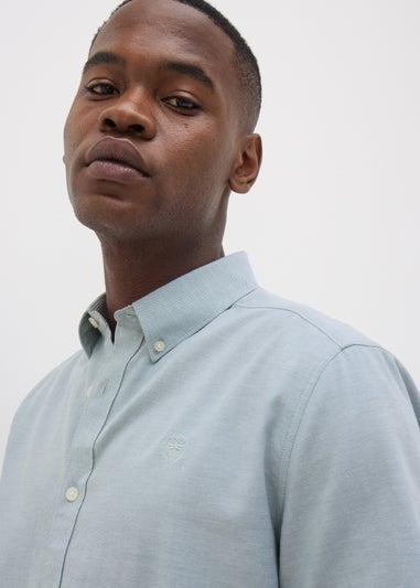 Green Chambray Short Sleeve Oxford Shirt