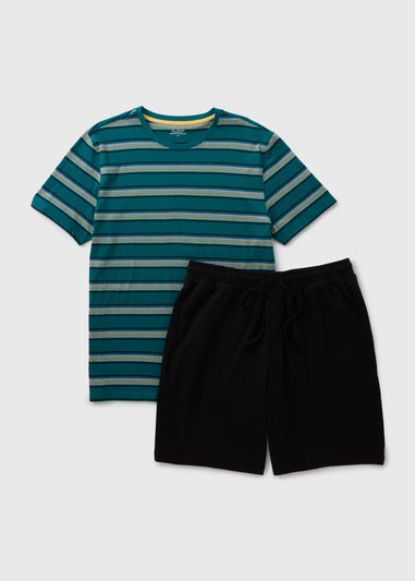 Teal Stripe Short Pyjama Set