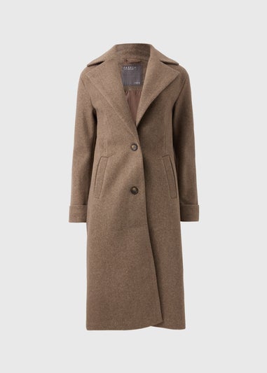 Papaya Petite Oatmeal Tailored Coat