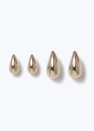 Muse 2 Pack Teardrop Two Pack Earring Gold