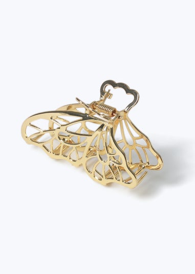 Muse Gold Metal Butterfly Claw Clip