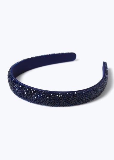 Muse Navy Rhinestone Headband