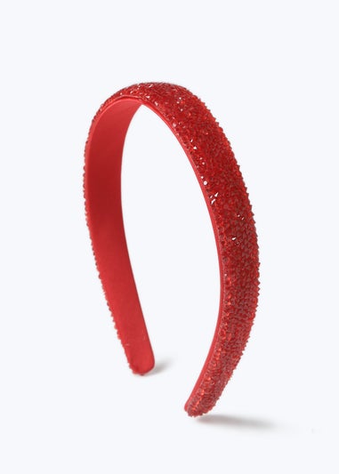 Muse Red Rhinestone Headband