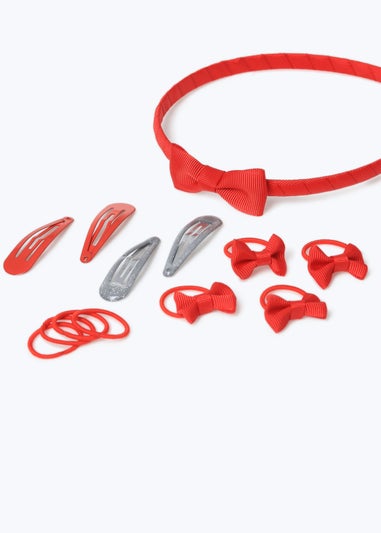 Girls Red Headband Set