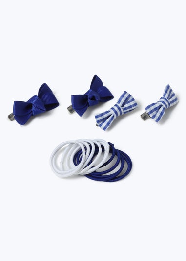 Muse Navy Hair Bobbles & Bow Clip Set