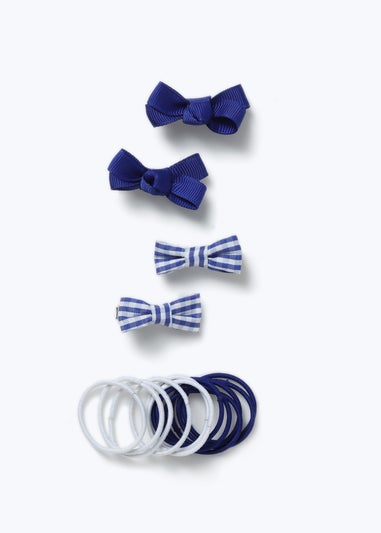 Muse Navy Hair Bobbles & Bow Clip Set