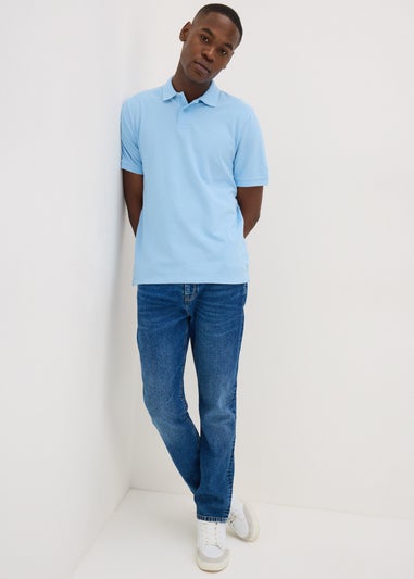 Blue Plain Polo Shirt