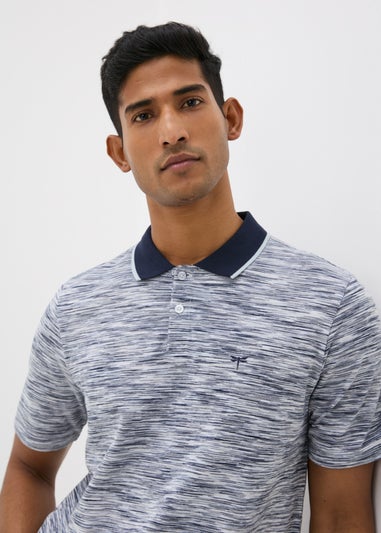 Blue Space Dye Polo Shirt