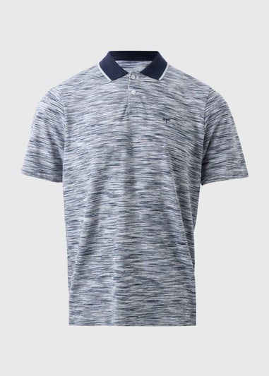 Blue Space Dye Polo Shirt