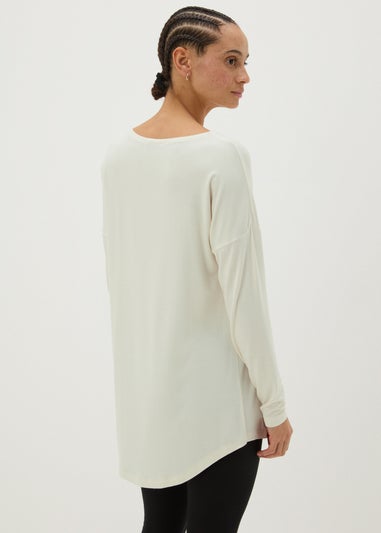 Cream Long Sleeved T-Shirt