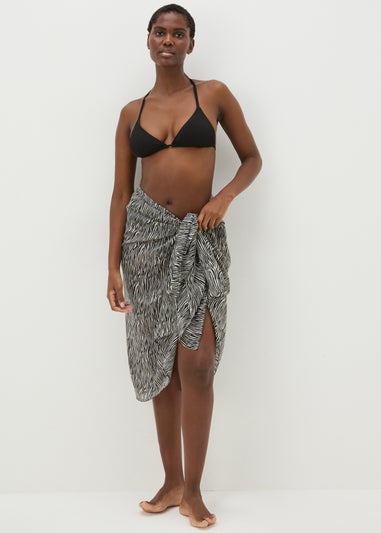 Brown Zebra Print Sarong