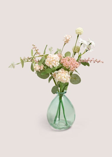 Pink Flowers In A Glass Vase