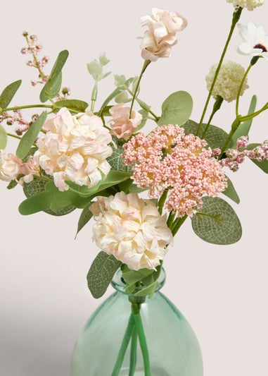 Pink Flowers In A Glass Vase