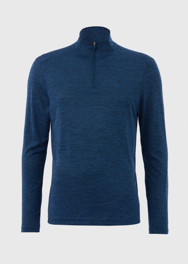 Souluxe Navy 1/4 Zip Long Sleeve Top