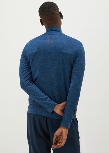 Souluxe Navy 1/4 Zip Long Sleeve Top