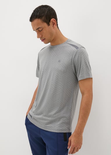 Souluxe Grey Geometric T-Shirt