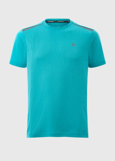 Souluxe Aqua Geometric T-Shirt