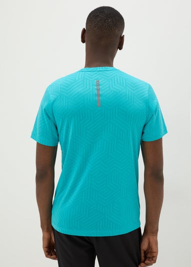 Souluxe Aqua Geometric T-Shirt