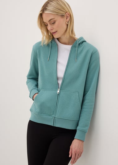 Green Zip Up Hoodie