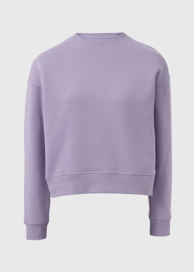 Lilac Cropped Sweatshirt