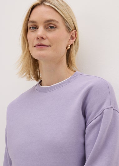 Lilac Cropped Sweatshirt