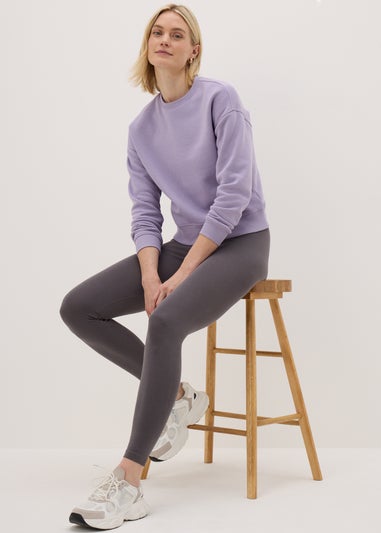 Lilac Cropped Sweatshirt