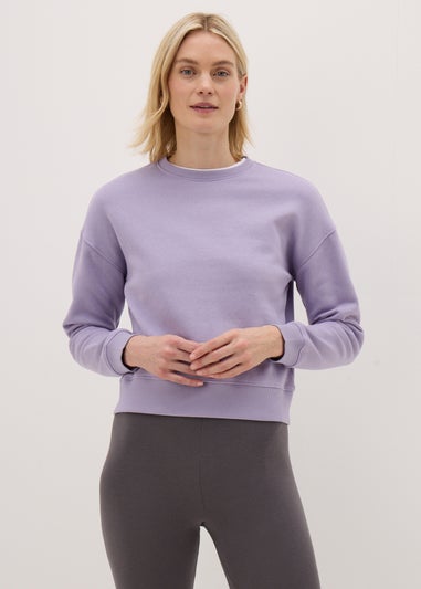 Lilac Cropped Sweatshirt