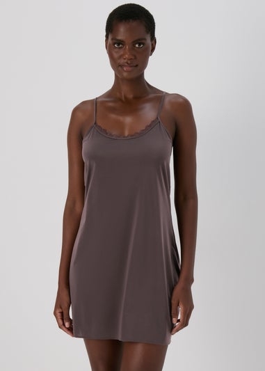 Brown Nude Micro Slip Nightie