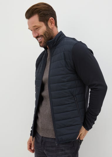 Black Hybrid Padded Jacket