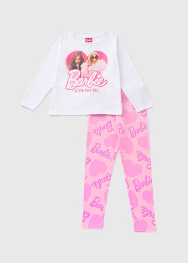 Barbie Girls Pink Pyjama Set (4-13yrs)