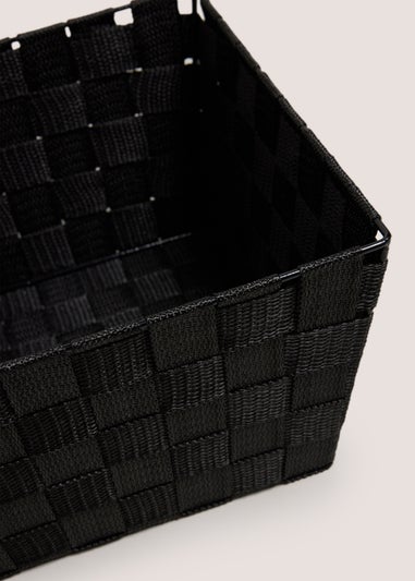 Black Fabric Woven Basket