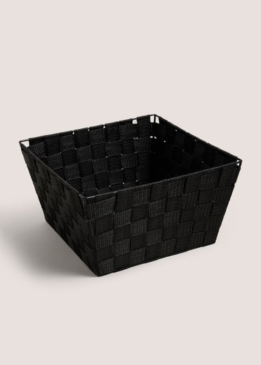 Black Fabric Woven Basket