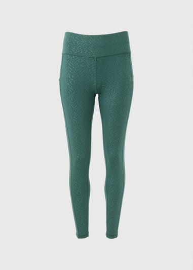 Souluxe Green Textured Leggings