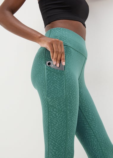 Souluxe Green Textured Leggings