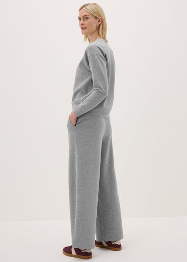 Souluxe Grey Wide Leg Jogging Bottoms