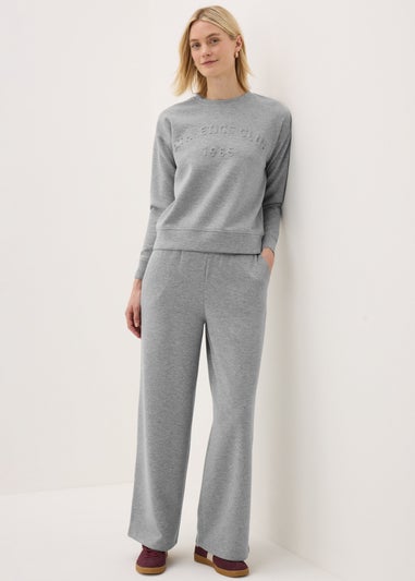 Souluxe Grey Wide Leg Jogging Bottoms