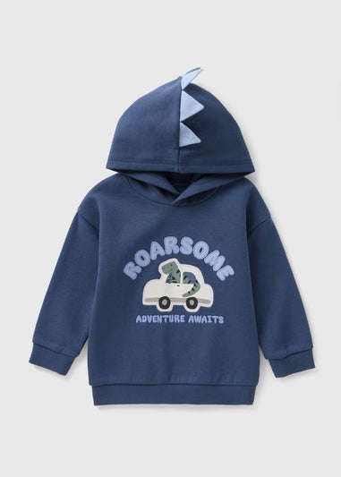 Boys Navy Roarsome Hoodie (1-7yrs)