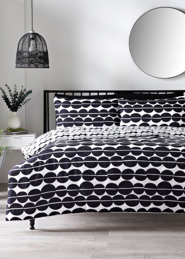 Black Mono Linear Duvet Set