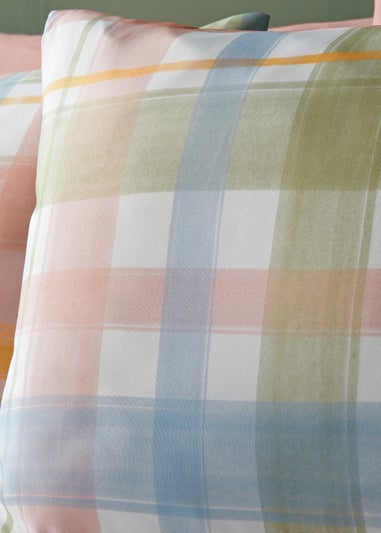 Multicolour Grid Check Duvet Set