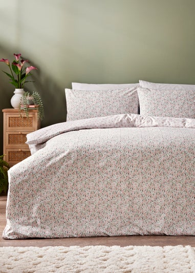 Pink Scatter Floral Duvet Set