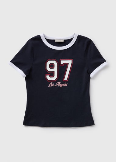 Girls Navy 97 T-Shirt (7-15yrs)